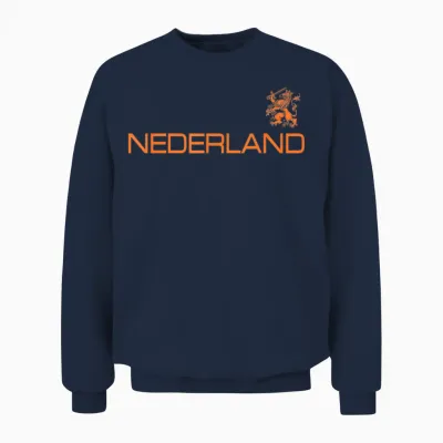 Holland Holland Lion of the Netherlands Holland Orange T-Shirt, Black, S Unisex Sweatshirt - Navy