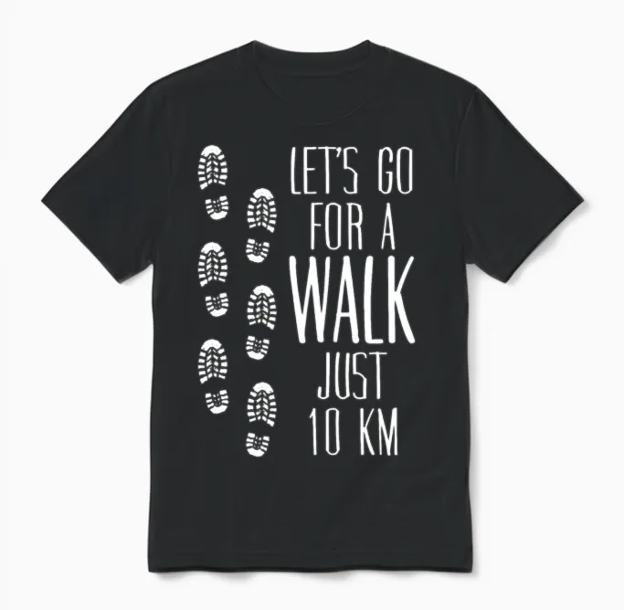 Hiking Walk Walking Hike & Outdoors Unisex T-Shirt in Black