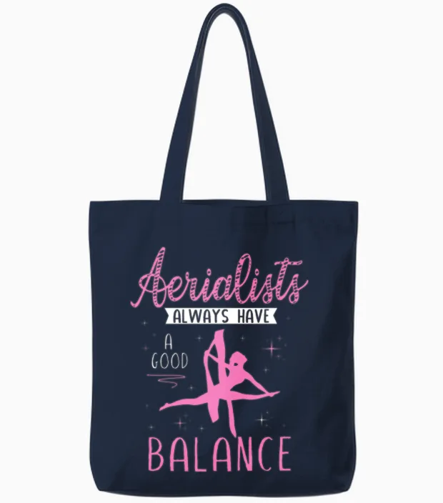 Aerial Silks. Aerial Silk Tote Bags in Navy