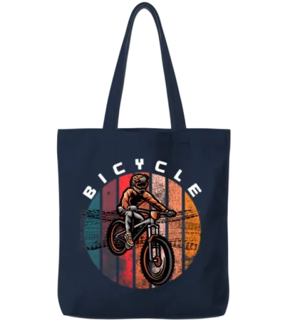 Retro Style Tote Bags - Navy