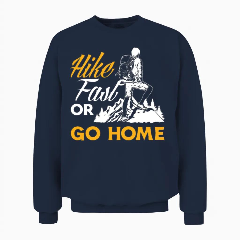 Funny Hiking Hiker Gift & Outdoors Unisex Sweatshirt in Navy