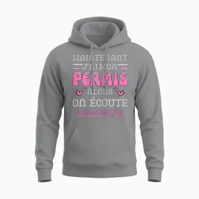 Driving License Gift Girl, Driving Car Humor Unisex Hoodie - Sport Grey