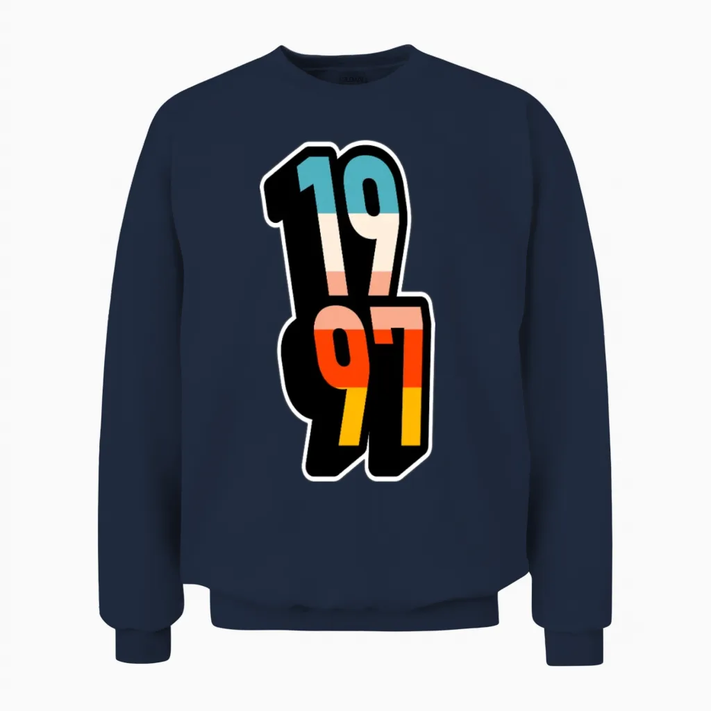 1997 Retro Stripes Unisex Sweatshirt - Navy