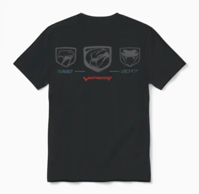Dodge Viper Timeline Unisex T-Shirt - Black
