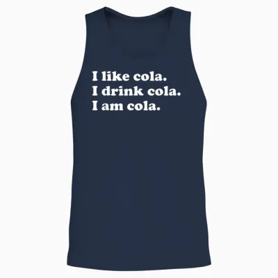 Cola Lover Men's / Women's / Girls' / Boys' T-Shirt, Black, S Unisex Tank Top - Navy