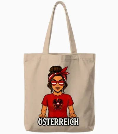 österreich T-Shirt Fan Trikot Austria Herren Damen Geschenke Tote Bags - Natural