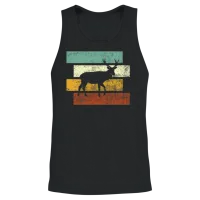 Deer Retro — Wildlife Unisex Tank Top - Black – 2