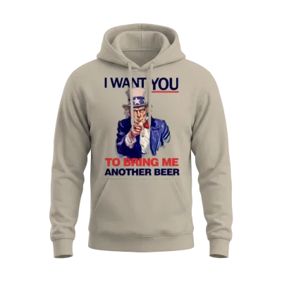 Bring Me Another Beer Unisex Hoodie - Sand