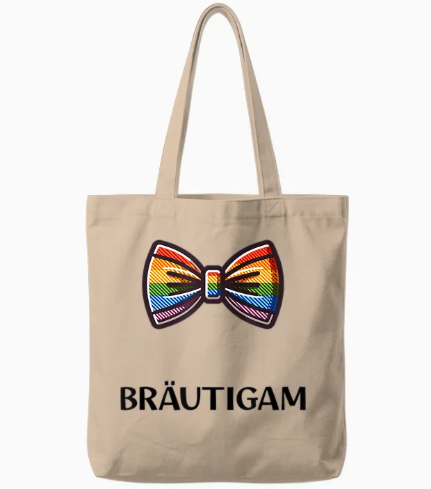 Lgbtq Team Bräutigam Jga Junggesellenabschiedsfeier Tote Bags in Natural