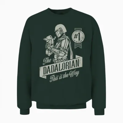 Star Wars the Mandalorian and Grogu Dadalorian Father’s Day Unisex Sweatshirt - Forest