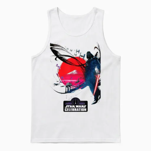 Star Wars Celebration Japan 2025 Logo & Darth Vader Key Art T-Shirt, Black, S Unisex Tank Top - White