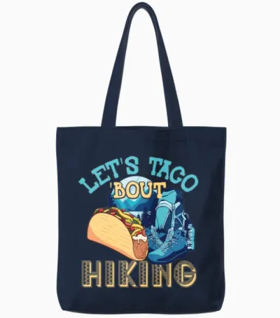Let's Taco 'bout Hiking Tote Bags - Navy