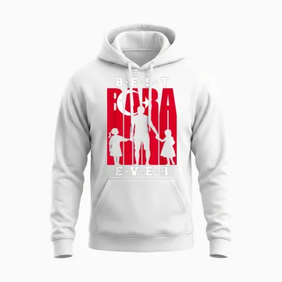 Baba Türk Bayragi Baba Dogum Günü Hediyesi Türkischer Vater Unisex Hoodie - White