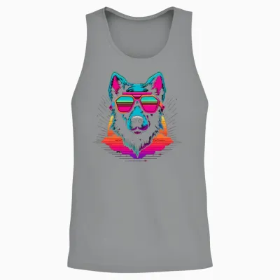 Cool Retro Unisex Tank Top - Sport Grey