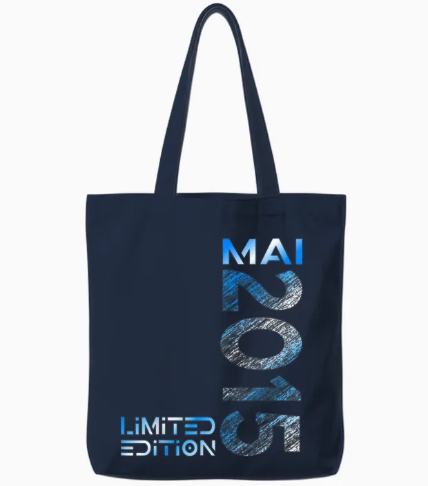 Limited Edition Mai 2015 Junge Mädchen 11. Geburtstag Tote Bags in Navy