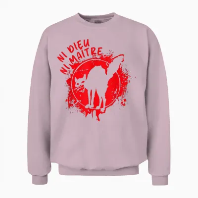 Neither God nor Master | Neither God nor Master Unisex Sweatshirt - Light Pink