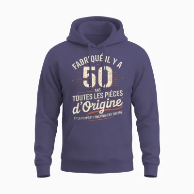 Humour 50 Ans Anniversaire Cadeau Original 50 Ans Homme Unisex Hoodie - Heather Sport Dark Navy