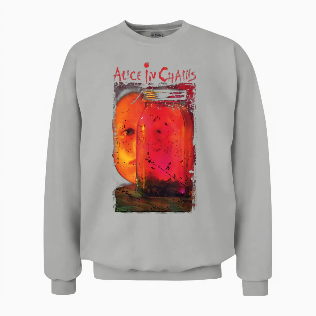 Alice in Chains Pot of Dirt T-Shirt, Black, S Unisex Sweatshirt in Ash