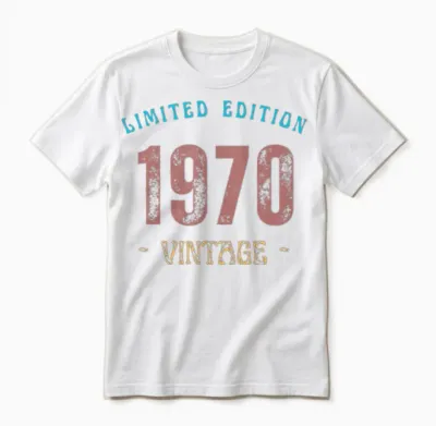 Vintage 1970 Limited Edition 1974 53th Birthday Unisex T-Shirt - White