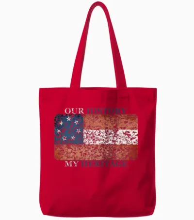 Stars and Bars Tote Bags - Red