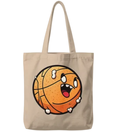 Funny Basketball Tote Bags - Natural