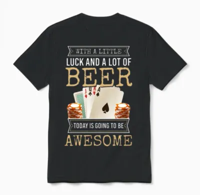 Cards Gambling Poker Face Unisex T-Shirt - Black