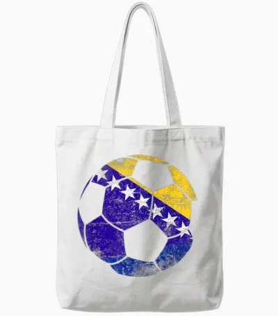 Bosnien-Fußball, Bosnien, Bosnien-Flagge. Tote Bags - White