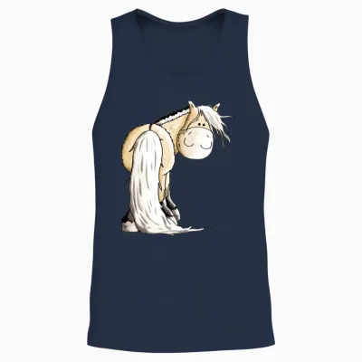 Funny Norwegian Fjord Horse Unisex Tank Top - Navy