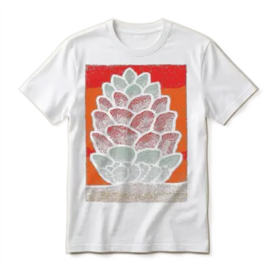 Stacked Pine Cone Pop Art Unisex T-Shirt - White