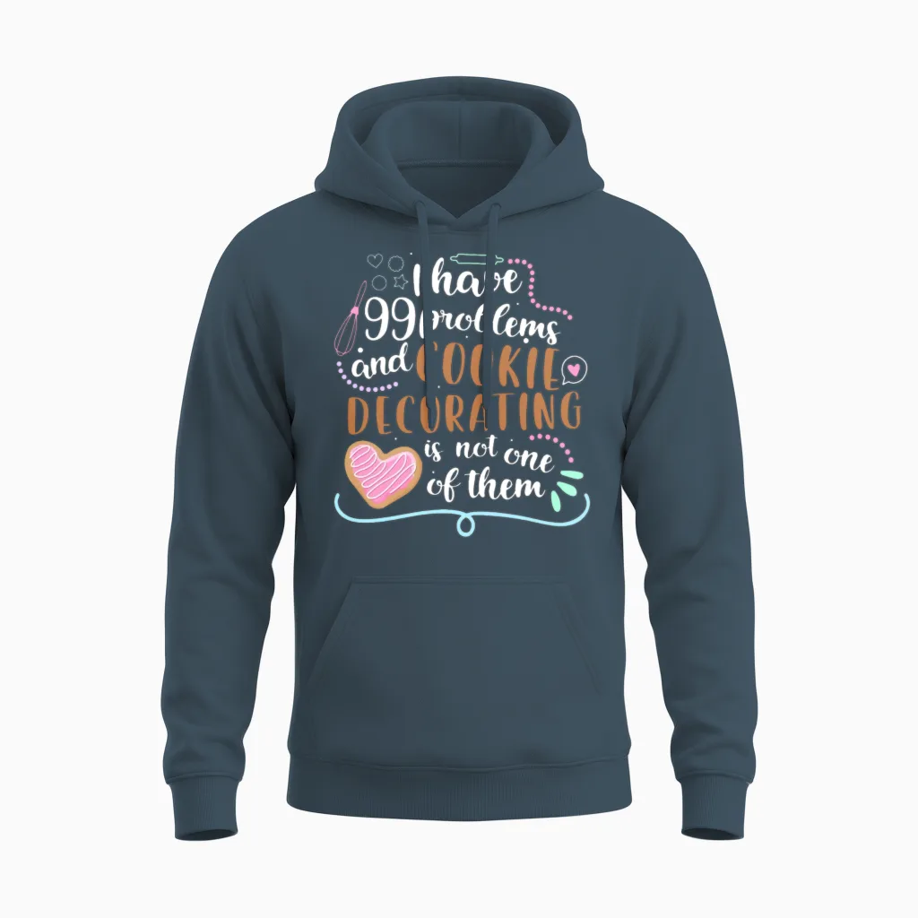 Funny Cookie Decorating Design for Cookie Artists Unisex Hoodie in Dark Heather