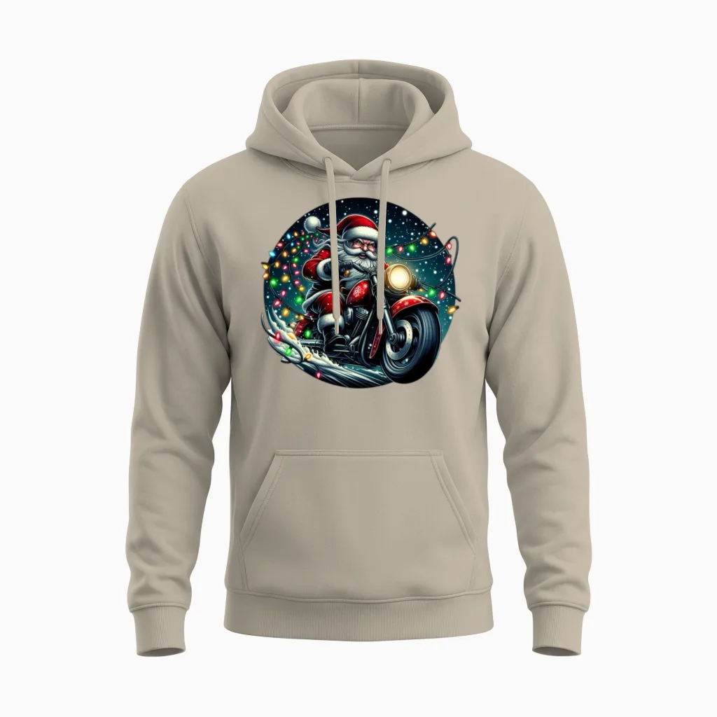 Nostalgic Vintage Christmas Tree Unisex Hoodie in Sand