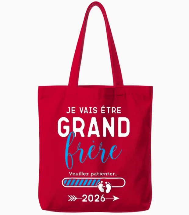 Child Future Big Brother 2026, I Will Be Big Brother Tote Bags in Red