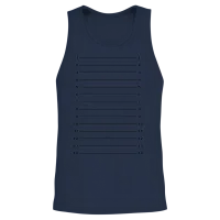 Length Check T-Shirt Plain Unisex Tank Top - Navy – 2
