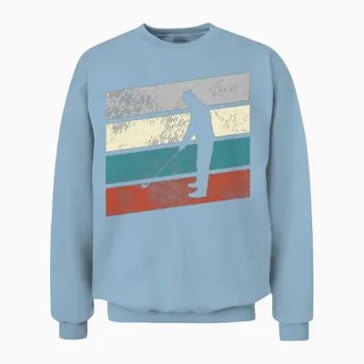 Golf Retro Unisex Sweatshirt - Light Blue
