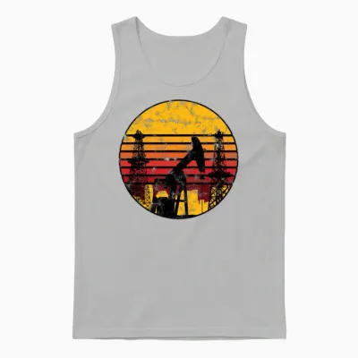 Retro Drilling Oil Rig - Retro Unisex Tank Top - Ash