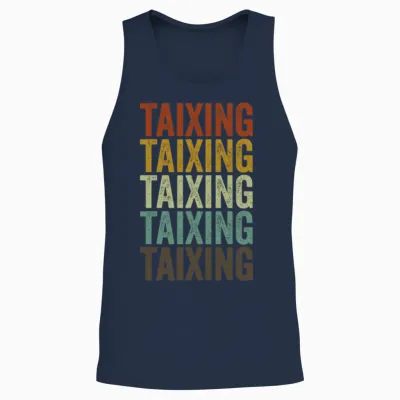 Taixing China Retro Vintage Unisex Tank Top - Navy