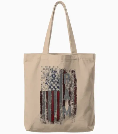 Ram Family American Tote Bags - Natural