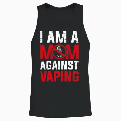 Mom Against Vaping Vape Smoker E Cigarette Vaping Unisex Tank Top - Black