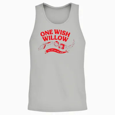 Obsession One Wish Willow Front & Back Unisex Tank Top - Ash