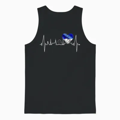 Gelsenkirchen Skyline Heartbeat Fan Heart Love Ruhrgebiet T-Shirt, Black, S Unisex Tank Top - Black