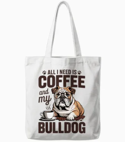 Chien Bouledogue Anglais Tote Bags - White