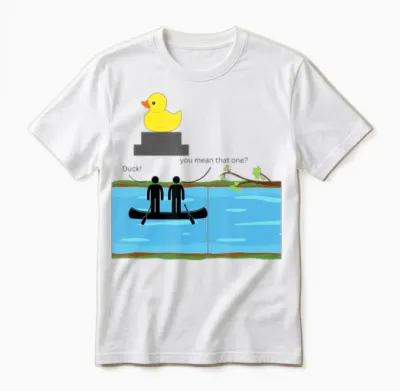 Duck Funny Joke Unisex T-Shirt - White