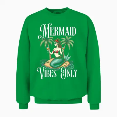 Mermaid Vibes Only Unisex Sweatshirt - Irish Green