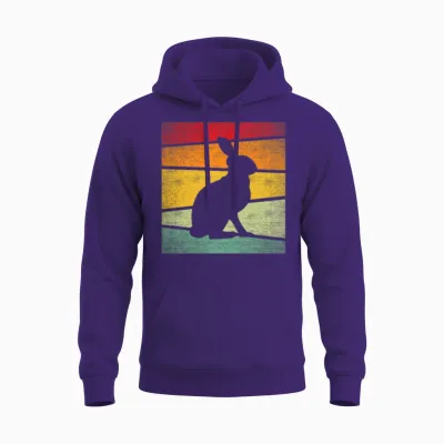 Rabbit Retro Unisex Hoodie - Purple