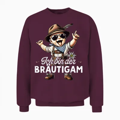 Poltern Bräutigam T-Shirt Jga Männer Junggesellenabschied Unisex Sweatshirt - Maroon
