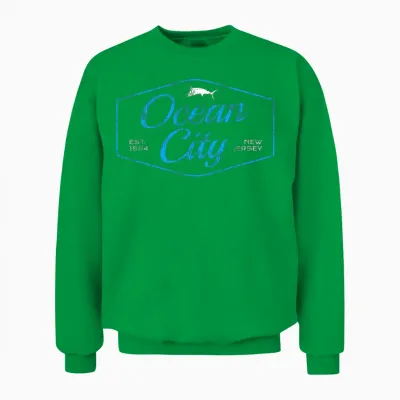 Ocean City Nj Marlin Unisex Sweatshirt - Irish Green