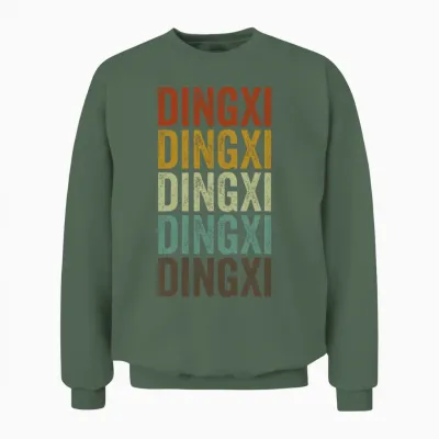 Dingxi China Retro Vintage Unisex Sweatshirt - Military Green
