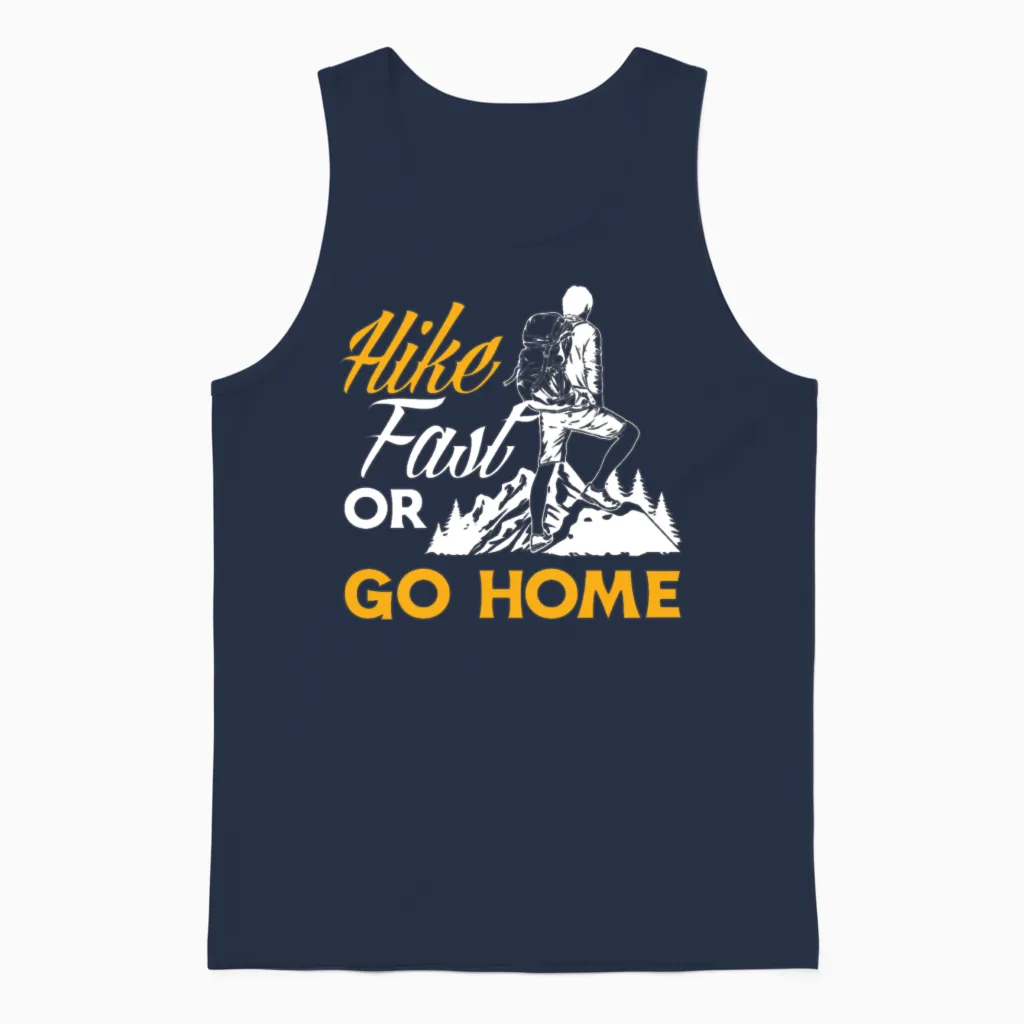 Funny Hiking Hiker Gift & Outdoors Unisex Tank Top in Navy