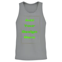 Add Your Own and Text Design Custom Personalized Unisex Tank Top - Sport Grey – 2