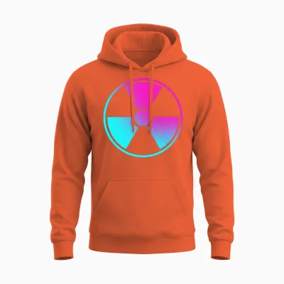 Funny Design Radioactive Unisex Hoodie - Orange